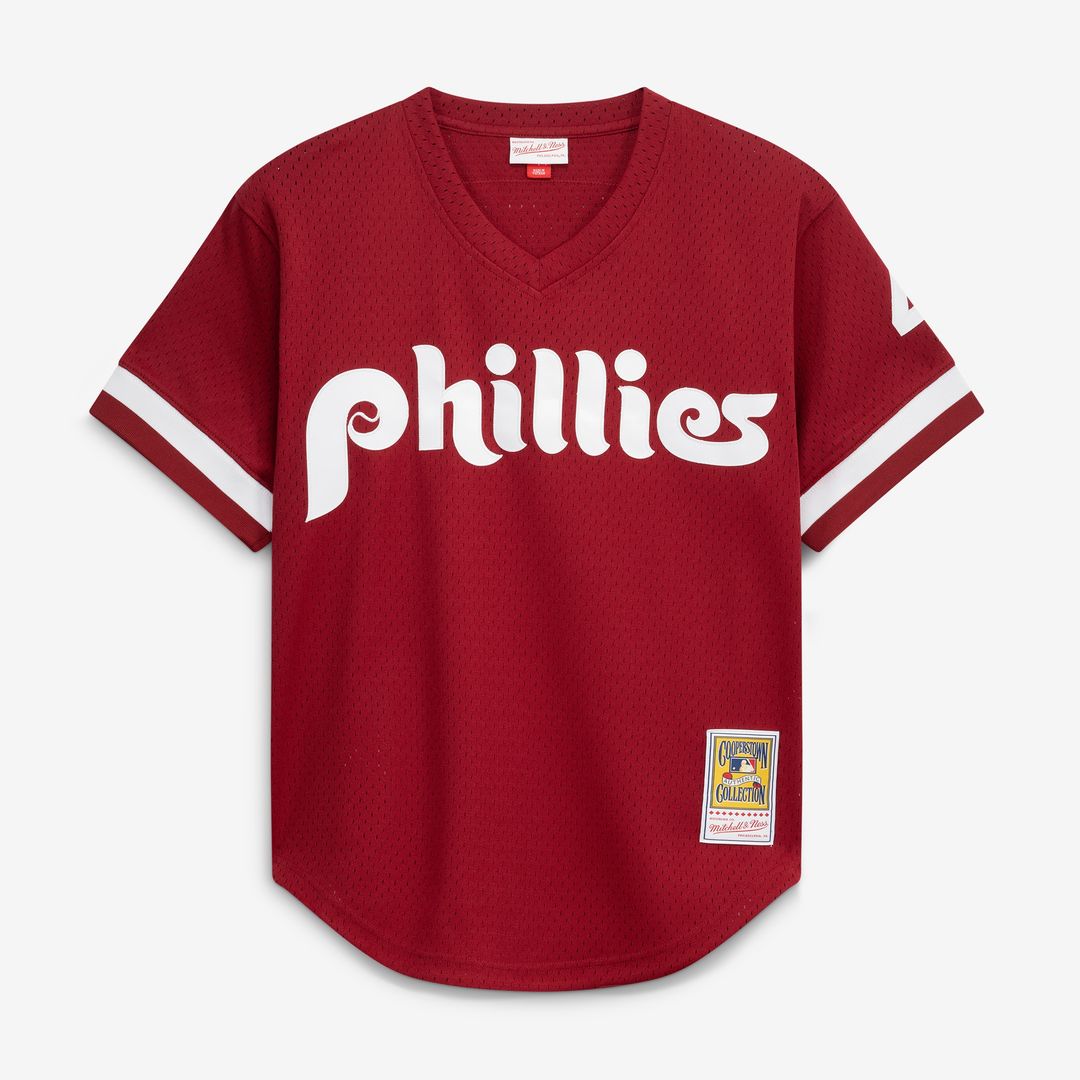 Lenny Dykstra Philadelphia Phillies Mitchell & Ness Authentic Batting Practice Jersey - Scarlet