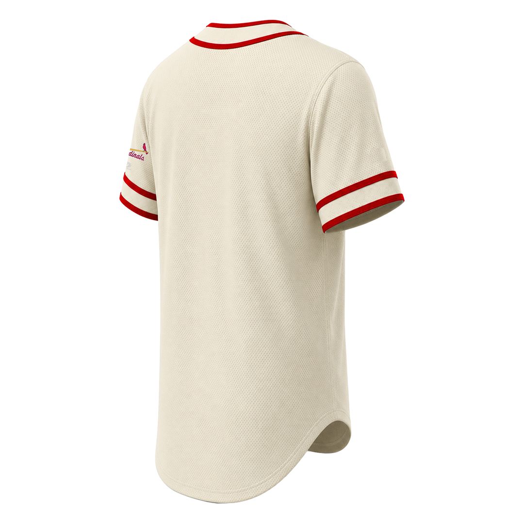 St. Louis Cardinals Stitches Throwback Fashion Jersey - Natural