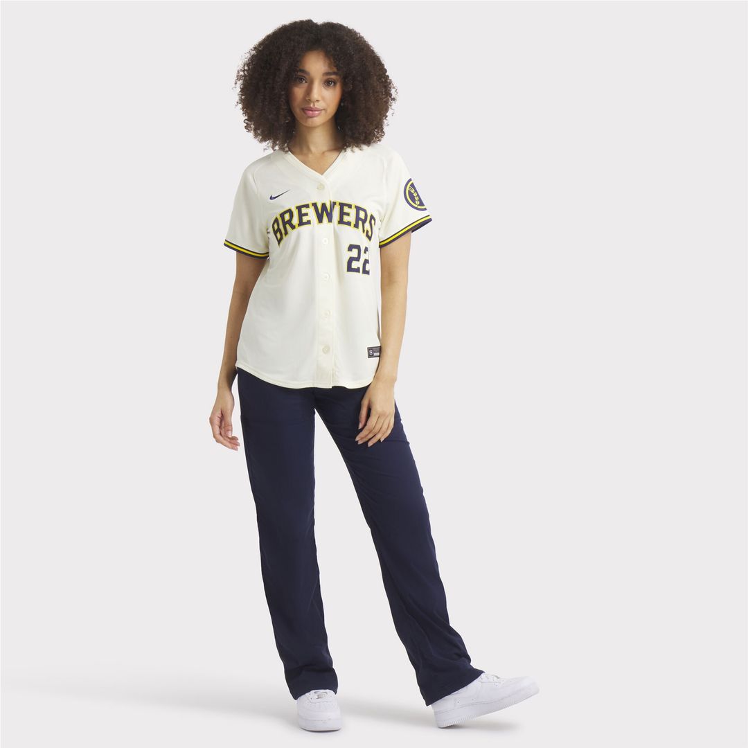 Christian Yelich Milwaukee Brewers Nike Women's Home Limited Player Jersey - Cream