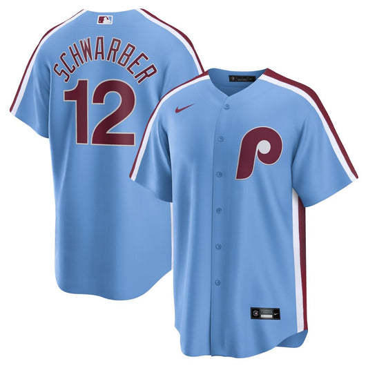 Kyle Schwarber Philadelphia Phillies Nike Alternate, 1st Replica Jersey - Light Blue