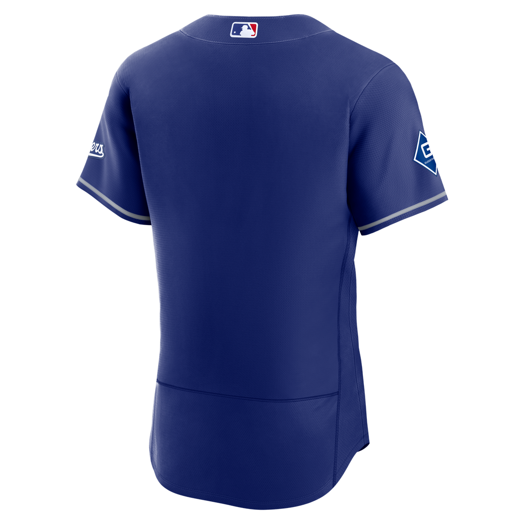 Los Angeles Dodgers Nike Home Sponsor Patch Authentic Jersey - White