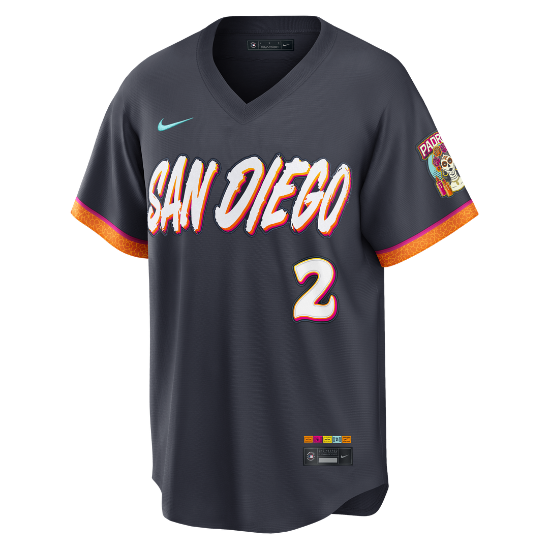 Xander Bogaerts San Diego Padres Nike 2026 City Connect Stadium Jersey - Obsidian