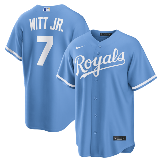 Bobby Witt Jr. Kansas City Royals Nike Alternate Replica Jersey - Light Blue