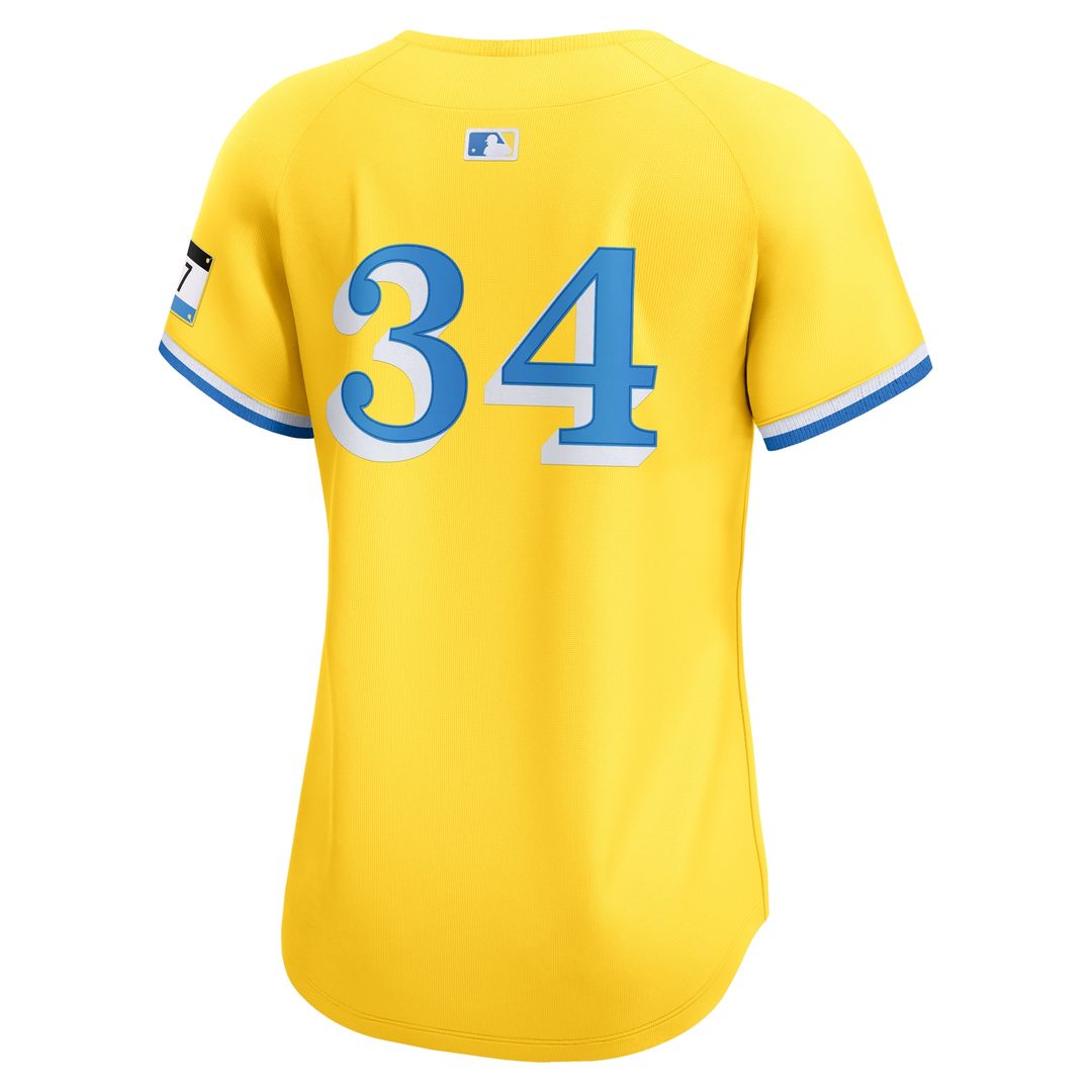 David Ortiz Boston Red Sox Nike Women's City Connect Limited Jersey - Gold