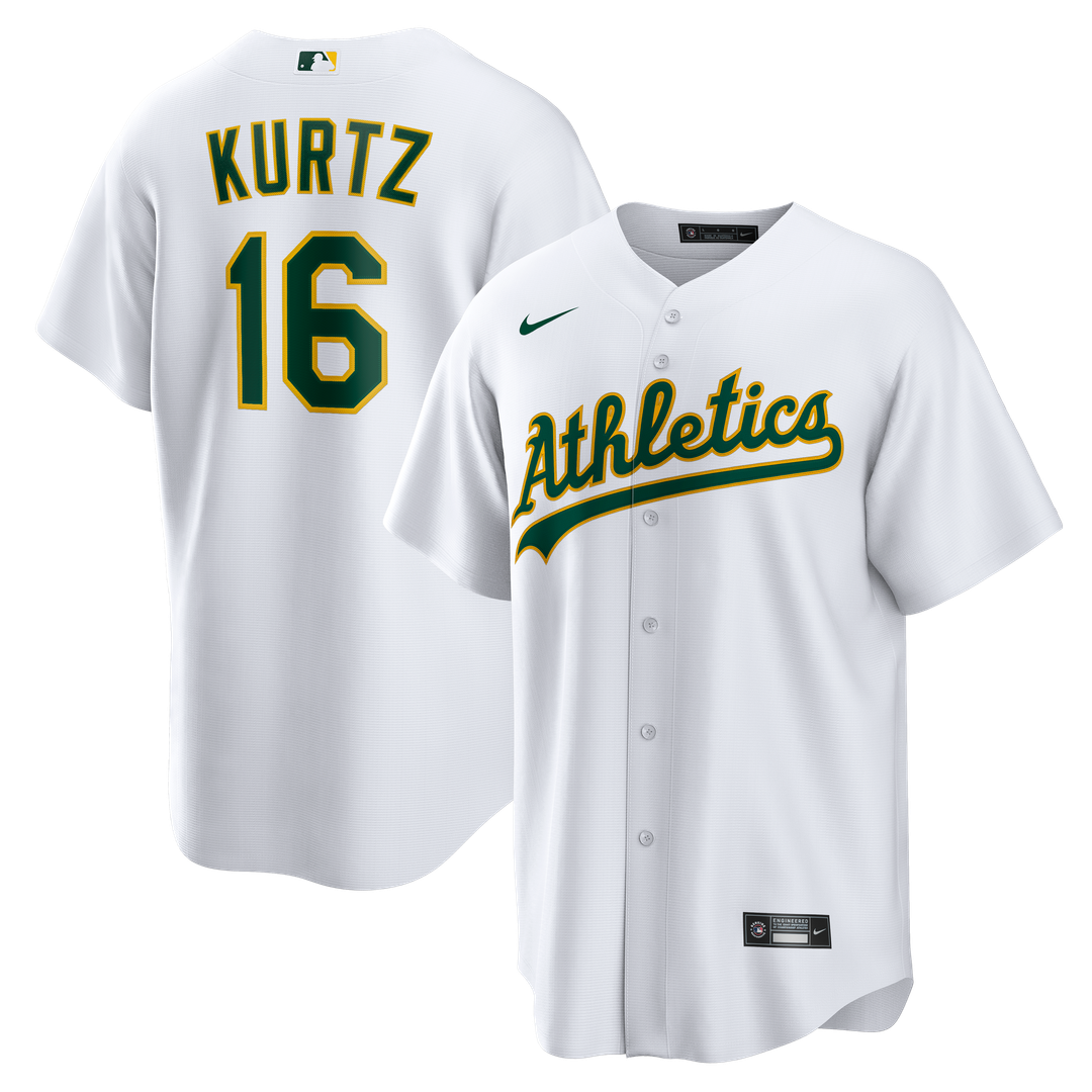 Nick Kurtz Athletics Nike Home Replica Player Jersey - White