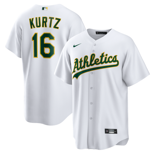 Nick Kurtz Athletics Nike Home Replica Player Jersey - White