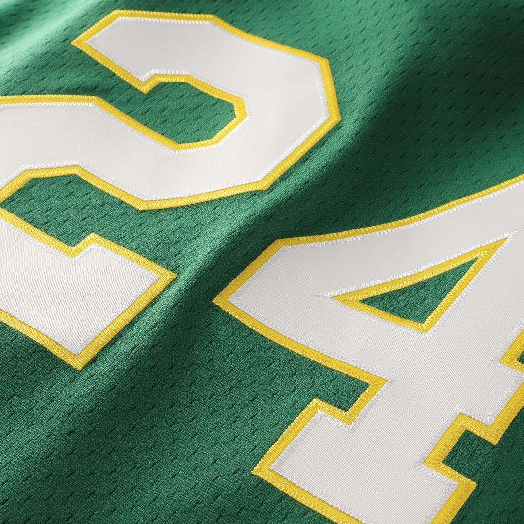 Rickey Henderson Athletics Mitchell & Ness Youth Cooperstown Collection Mesh Batting Practice Jersey - Green