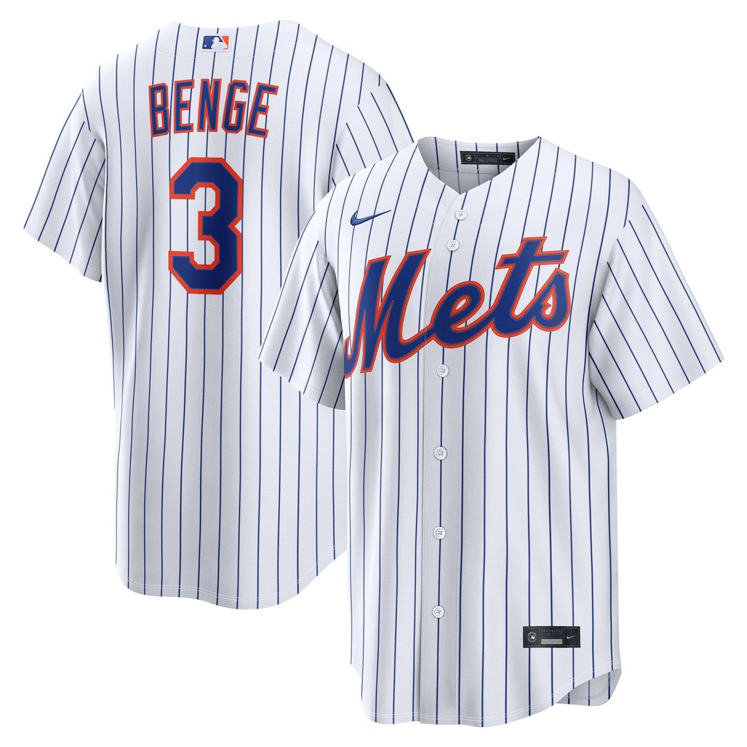 Carson Benge New York Mets Nike Home Replica Jersey - White