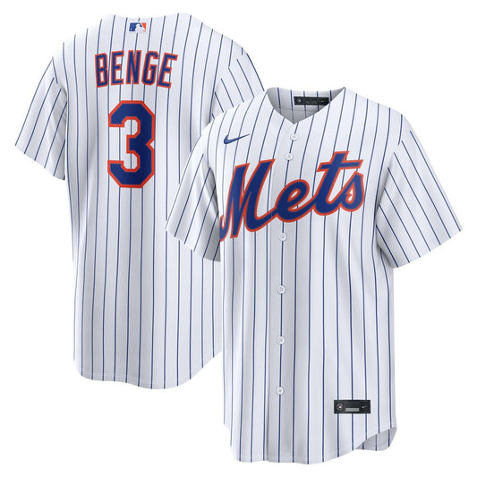 Carson Benge New York Mets Nike Home Replica Jersey - White