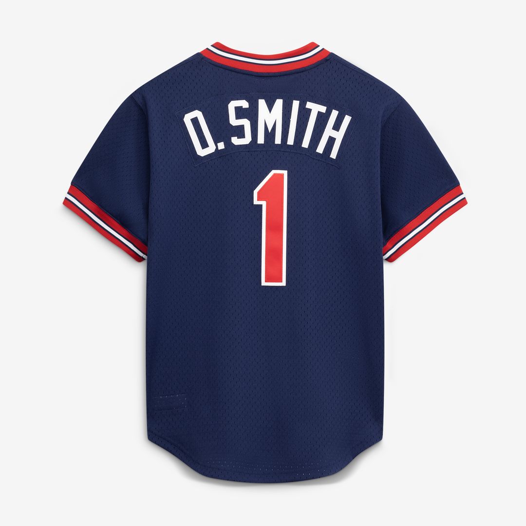 Ozzie Smith St. Louis Cardinals Mitchell & Ness Authentic Batting Practice Jersey - Scarlet