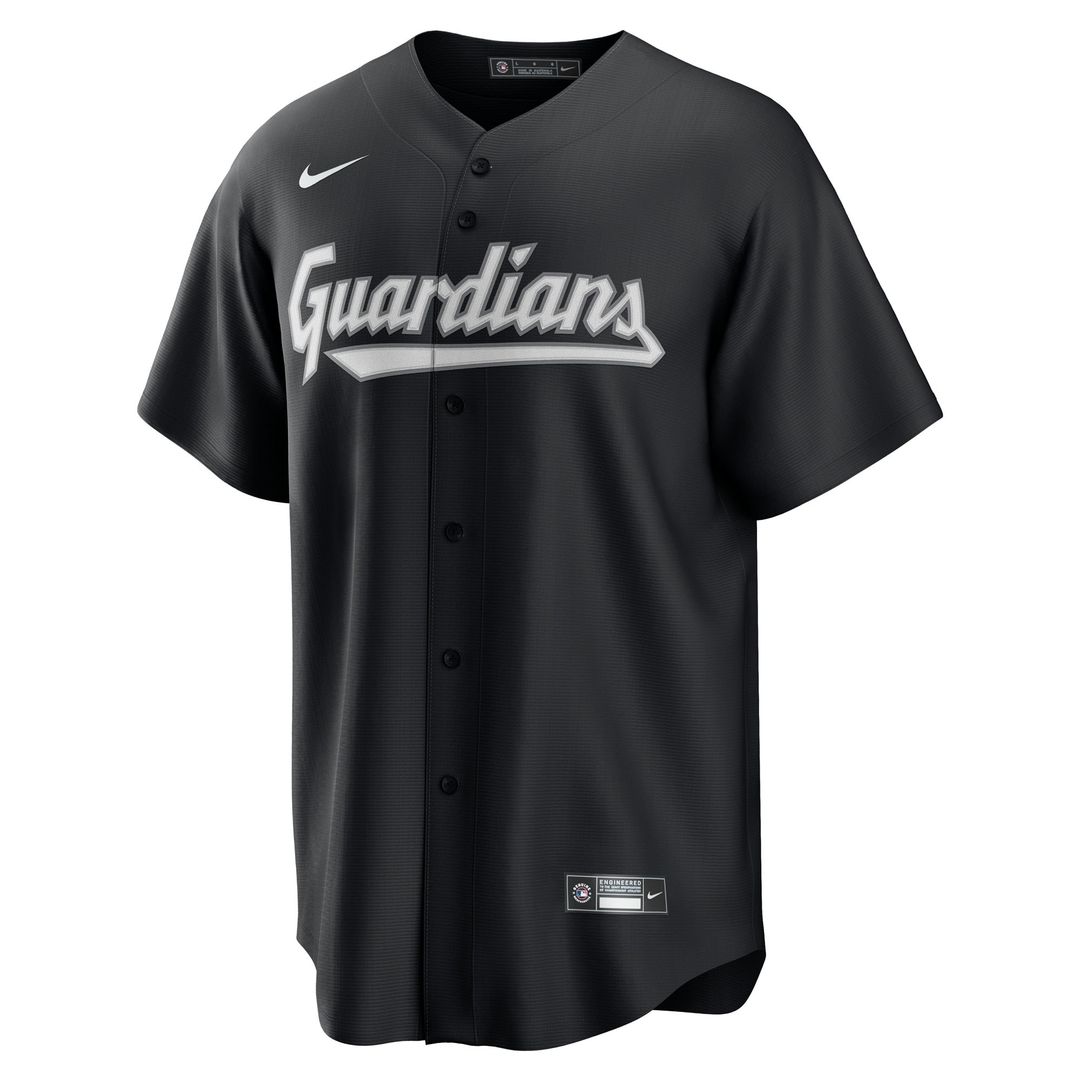 Cleveland Guardians Nike Replica Jersey - Black