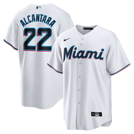 Sandy Alcantara Miami Marlins Nike  Youth Home Replica Jersey - White
