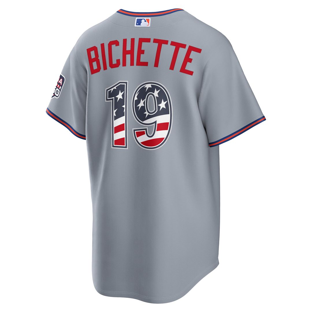 Bo Bichette New York Mets Nike USA 250 Fourth of July Road Stadium Jersey - Gray