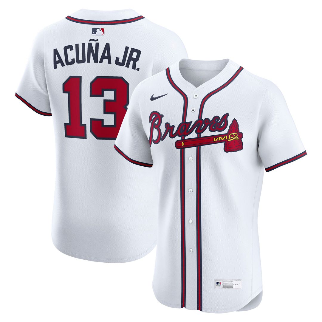 Ronald Acuña Jr. Atlanta Braves Nike Alternate Elite Jersey - Navy