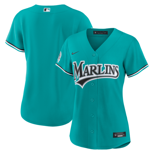 Miami Marlins Nike Women's Alternate Stadium Jersey - Teal