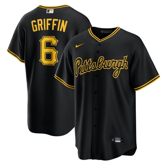 Konnor Griffin Pittsburgh Pirates Nike Alternate Replica Jersey - Black