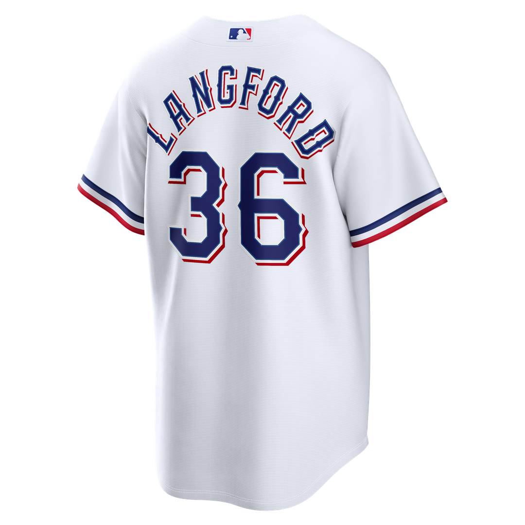 Wyatt Langford Texas Rangers Nike Home Replica Jersey - White