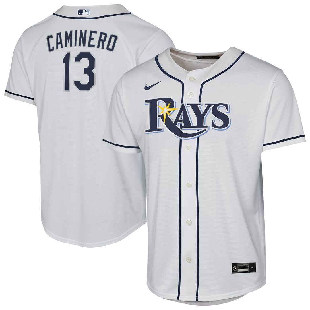 Junior Caminero Tampa Bay Rays Nike Youth Home Replica Player Jersey - White