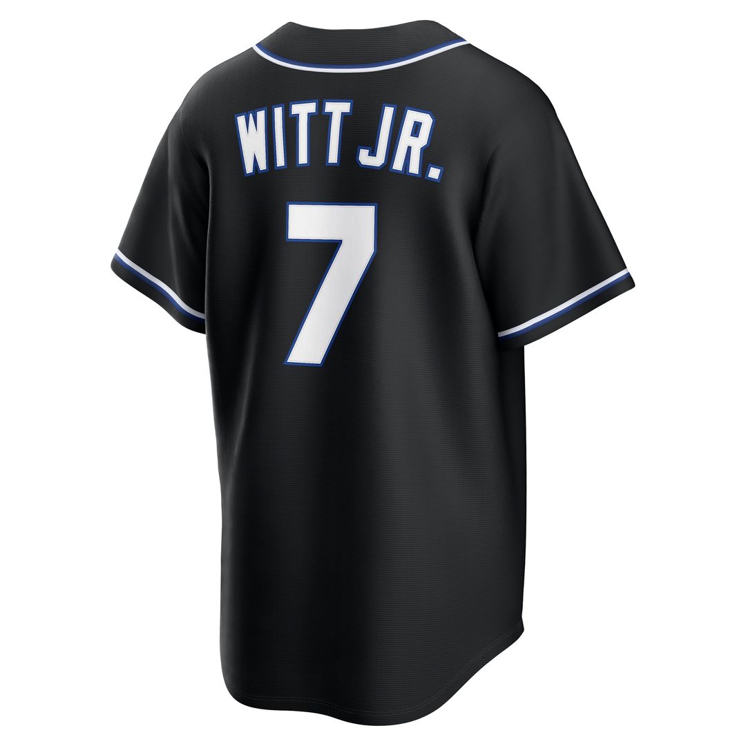 Bobby Witt Jr. Kansas City Royals Nike Fashion Replica Black Out Jersey