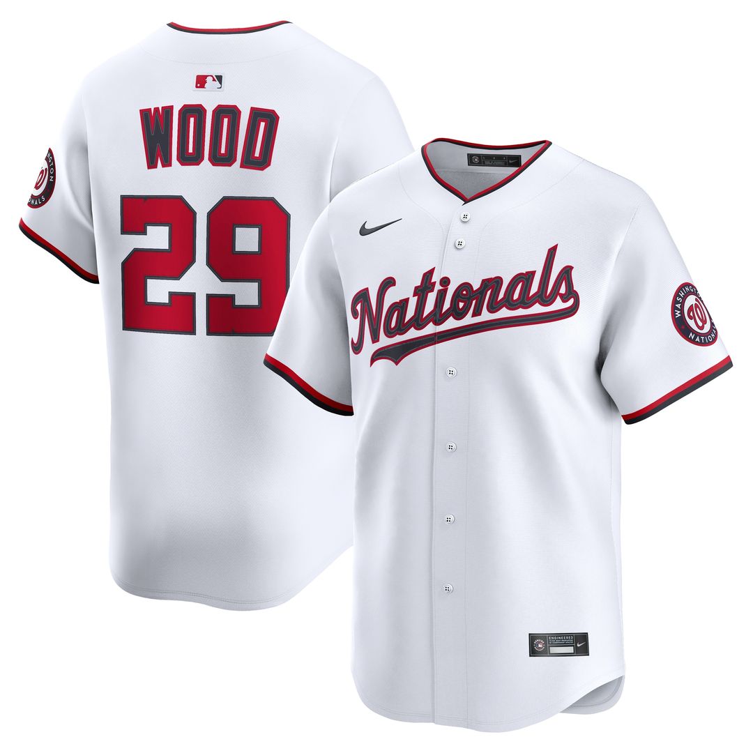 James Wood Washington Nationals Nike Home Limited Jersey - White
