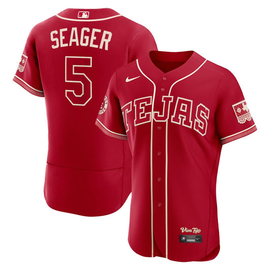 Corey Seager Texas Rangers Nike 2026 City Connect Authentic Sponsor Patch Jersey - Red