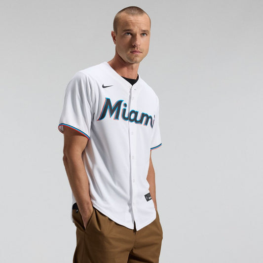 Miami Marlins Nike Home Replica Team Jersey - White