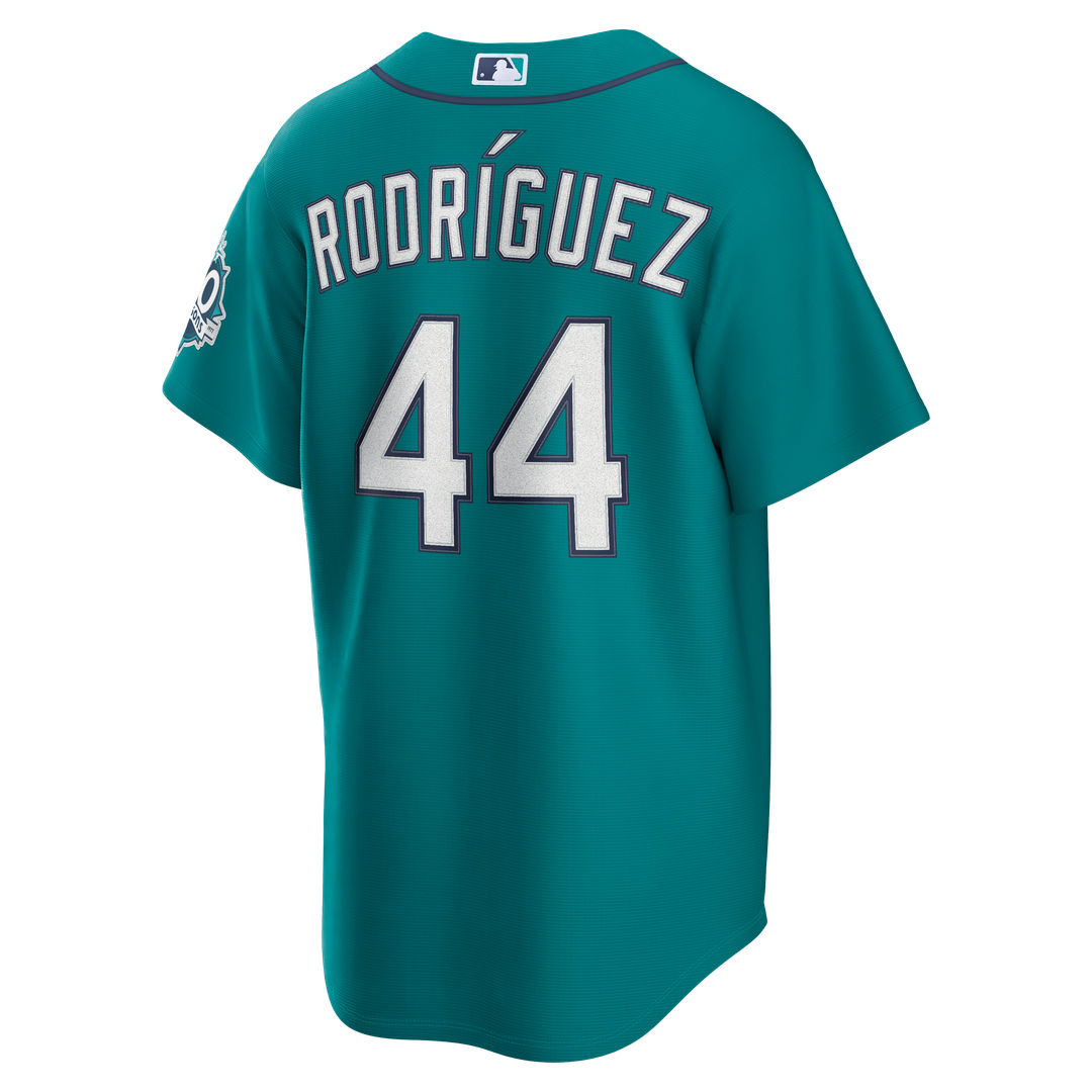 Julio Rodríguez Seattle Mariners Nike Alternate Stadium 50th Season Patch Jersey - Teal