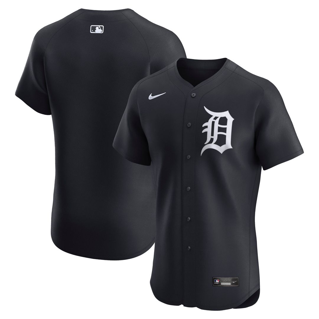 Detroit Tigers Nike Alternate 2 Elite Jersey - Navy