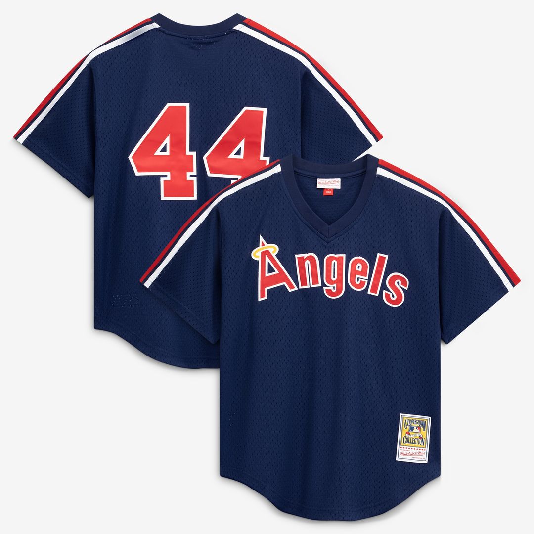 Reggie Jackson California Angels Mitchell & Ness Authentic Batting Practice Jersey - Navy
