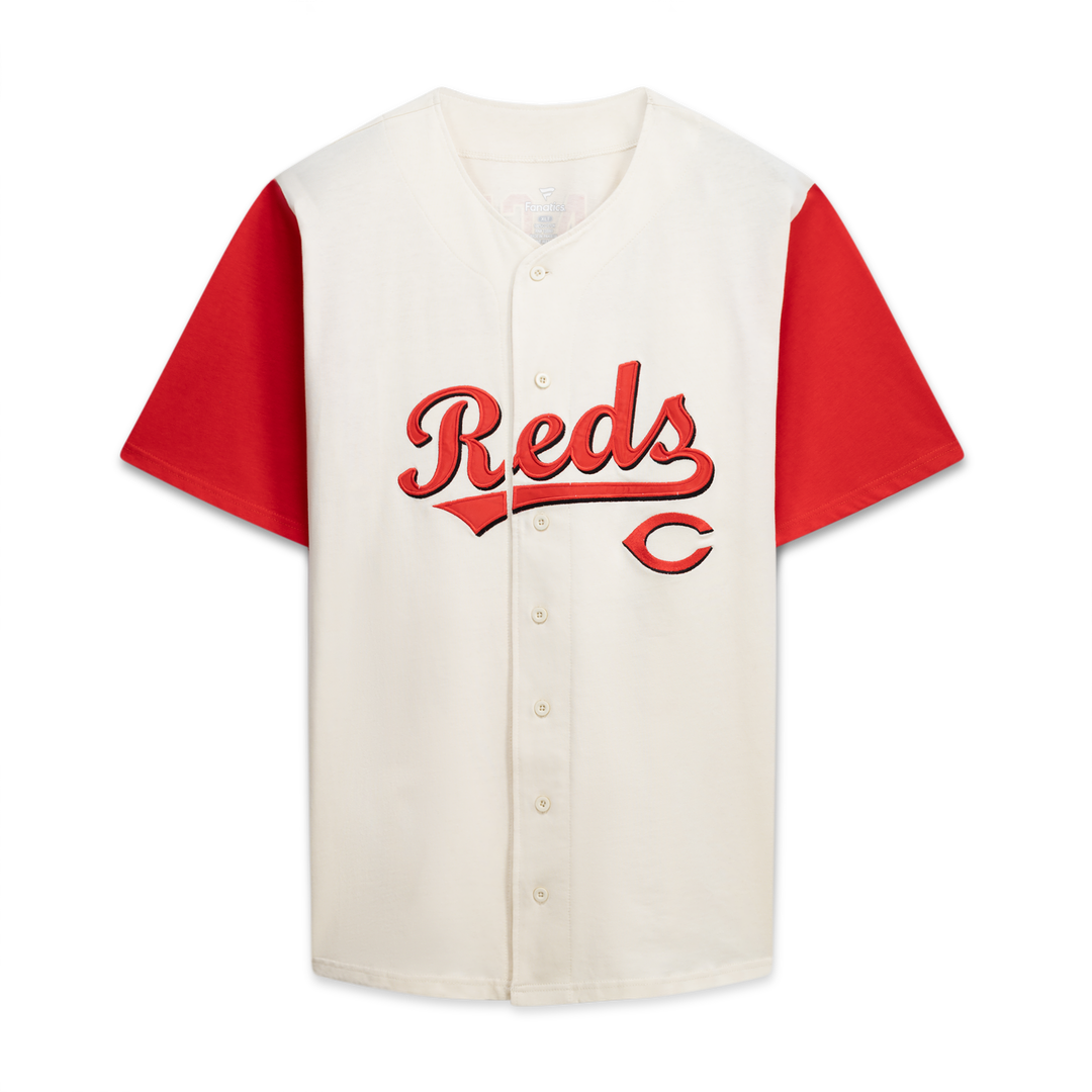 Cincinnati Reds Profile Big & Tall Two-Color Fashion Jersey - Cream/Red