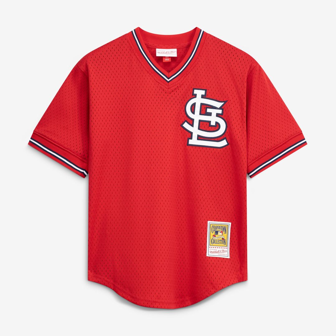 Ozzie Smith St. Louis Cardinals Mitchell & Ness Youth Cooperstown Collection Mesh Batting Practice Jersey - Navy