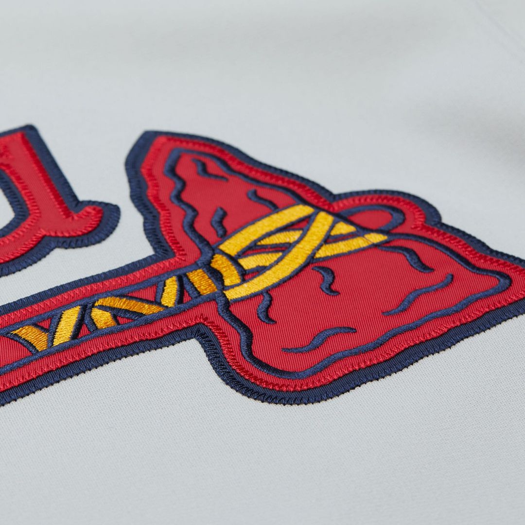 Chipper Jones Atlanta Braves Mitchell & Ness 1995 Throwback Authentic Jersey - Gray