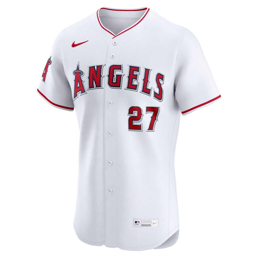 Mike Trout Los Angeles Angels Nike Home ElitePlayer  Jersey - White