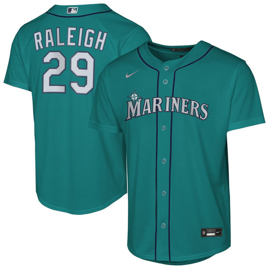 Cal Raleigh Seattle Mariners Nike Youth Alternate Replica Jersey - Teal
