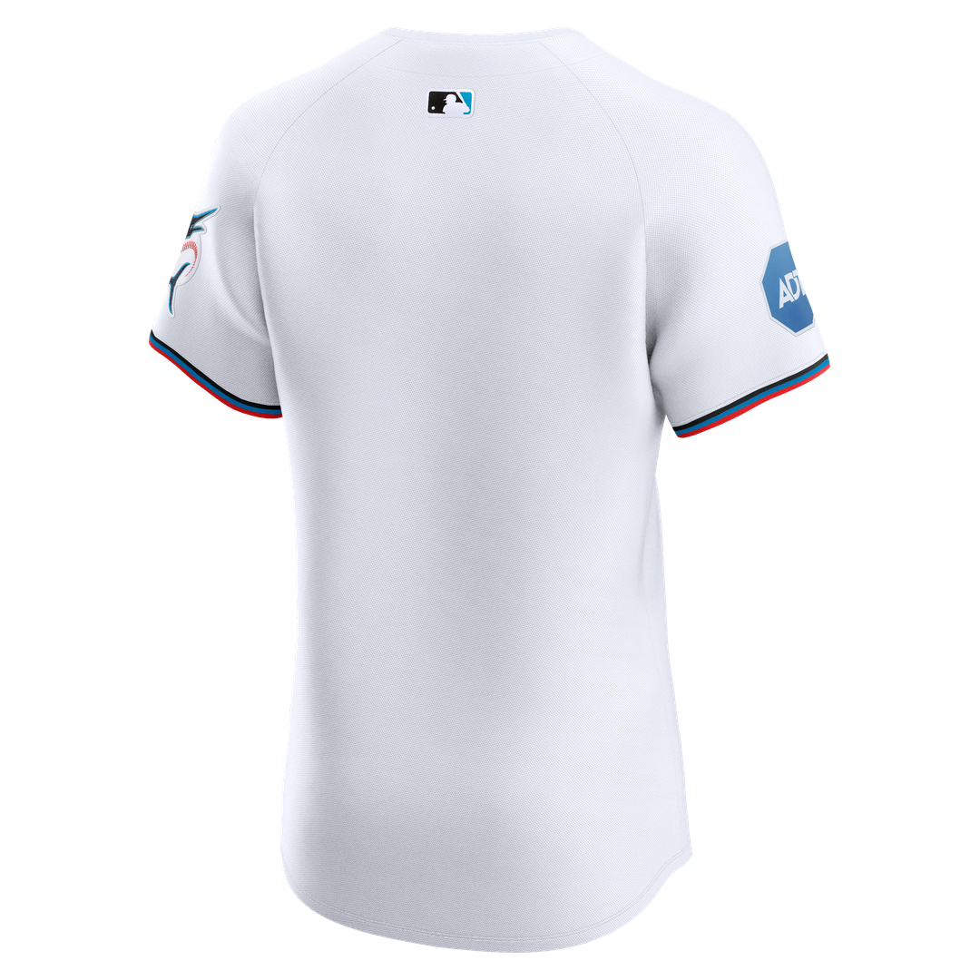 Miami Marlins Nike Home Elite Jersey - White