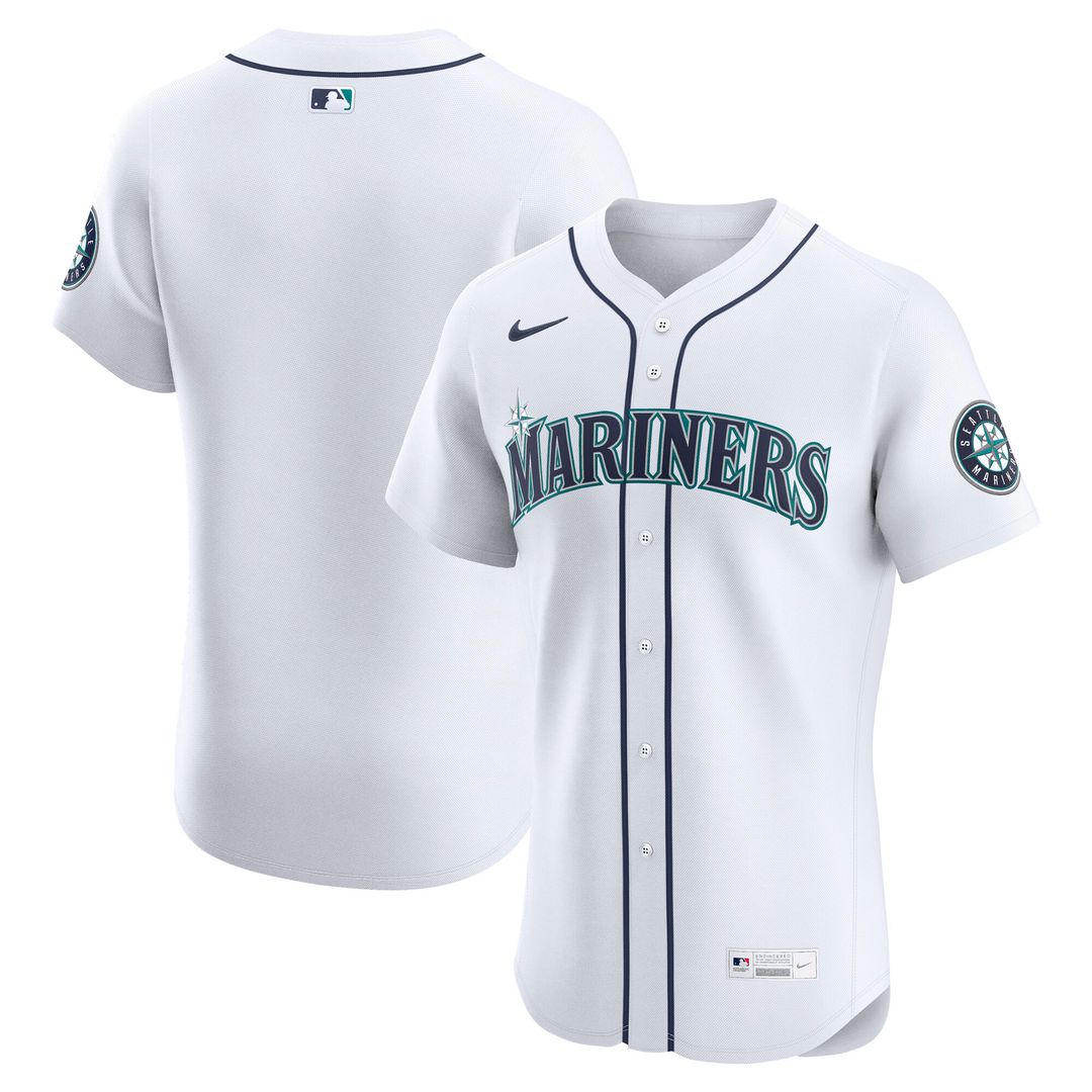 Seattle Mariners Nike Home Elite Jersey - White