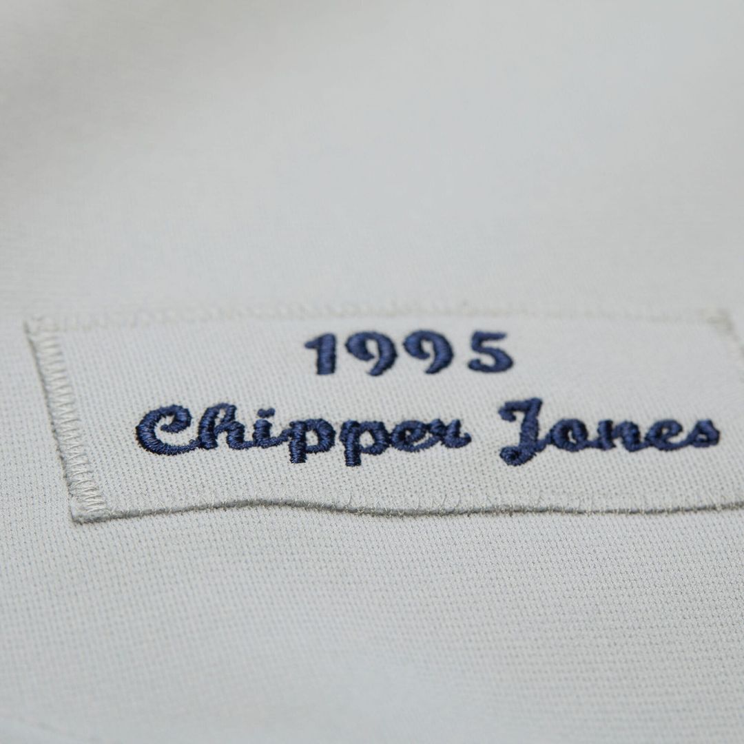 Chipper Jones Atlanta Braves Mitchell & Ness 1995 Throwback Authentic Jersey - Gray