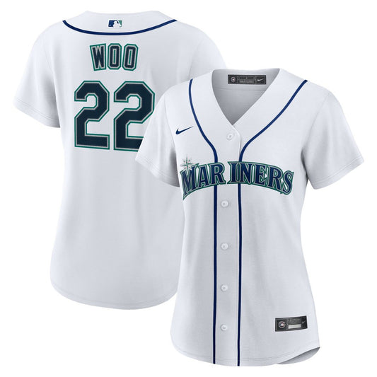 Bryan Woo Seattle Mariners Nike Women's Home Replica Jersey - White