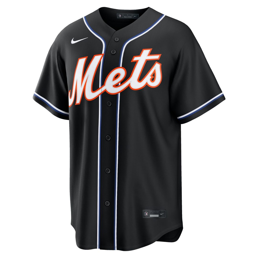 New York Mets Nike Fashion Replica Black Out Jersey