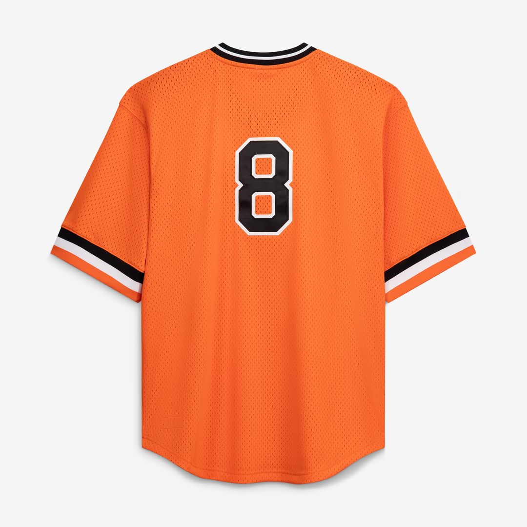 Cal Ripken Jr. Baltimore Orioles Profile Big & Tall Cooperstown Collection Mesh Batting Practice Jersey - Orange