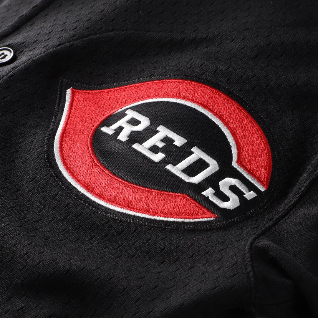 Ken Griffey Jr. Cincinnati Reds Mitchell & Ness Big & Tall Cooperstown Mesh Batting Practice Jersey - Black