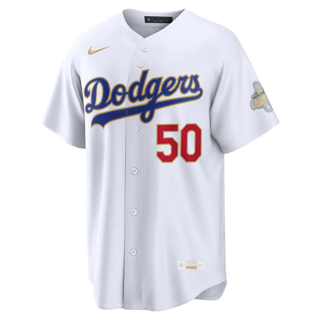 Mookie Betts Los Angeles Dodgers Nike 2026 Gold Collection Stadium Jersey - White