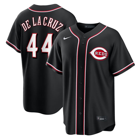 Elly De La Cruz Cincinnati Reds Nike Fashion Replica Black Out Jersey