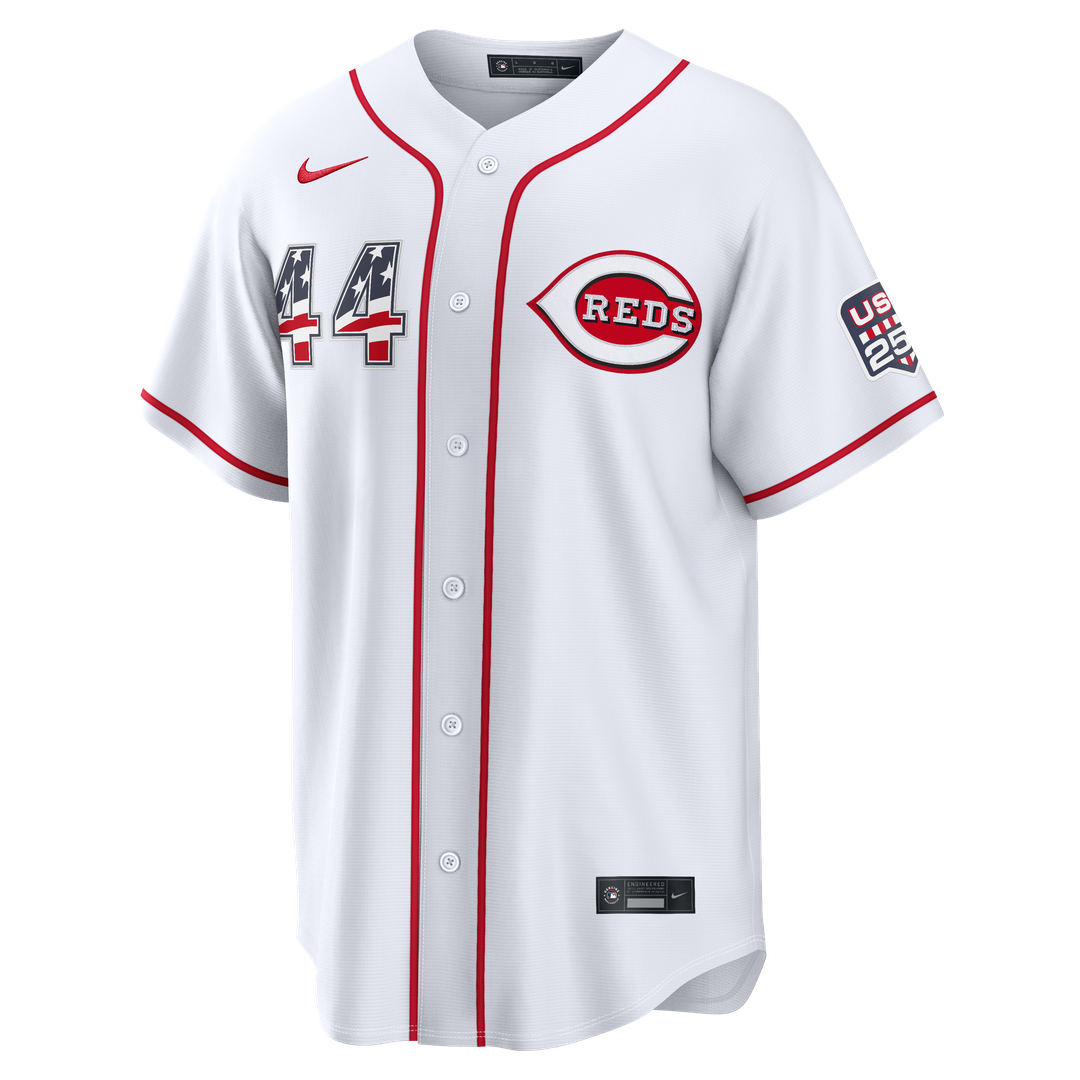 Elly De La Cruz Cincinnati Reds Nike USA 250 Fourth of July Home Stadium Jersey - White