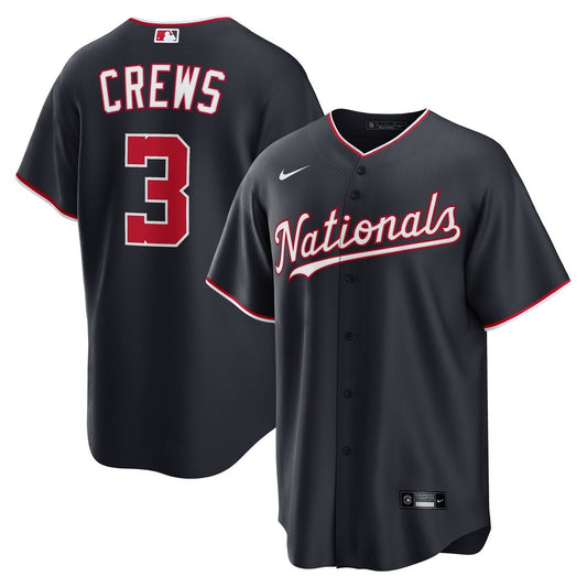 Dylan Crews Washington Nationals Nike Alternate Replica Jersey - Navy