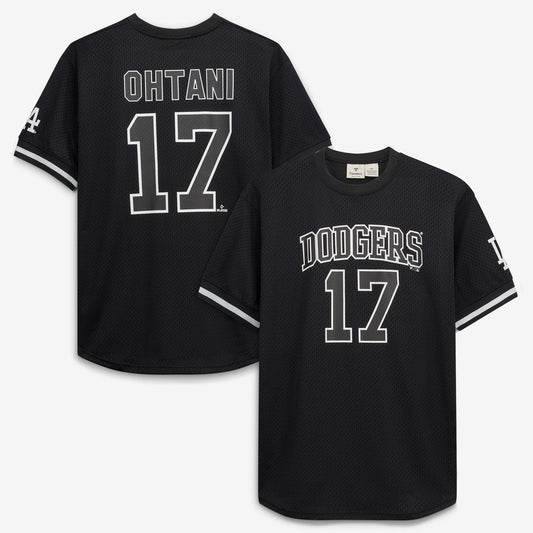 Shohei Ohtani Los Angeles Dodgers Fanatics Big & Tall Heavyweight Mesh Jersey - Black/White
