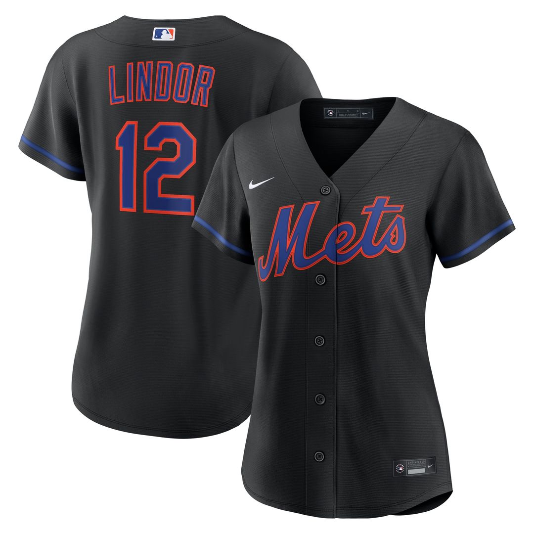 Francisco Lindor New York Mets Nike Women's Alternate Replica Jersey - Black