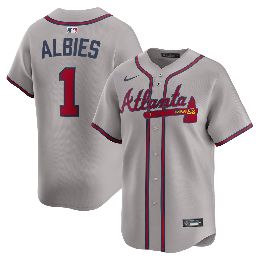 Ozzie Albies Atlanta Braves Nike Road Limited Player Jersey - Gray