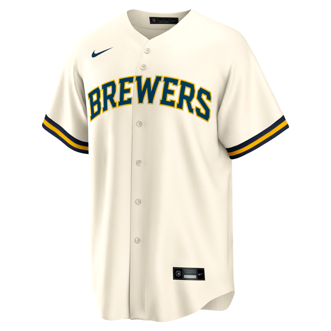 Bob Uecker Milwaukee Brewers Nike Home Retired Player Replica Jersey - Cream