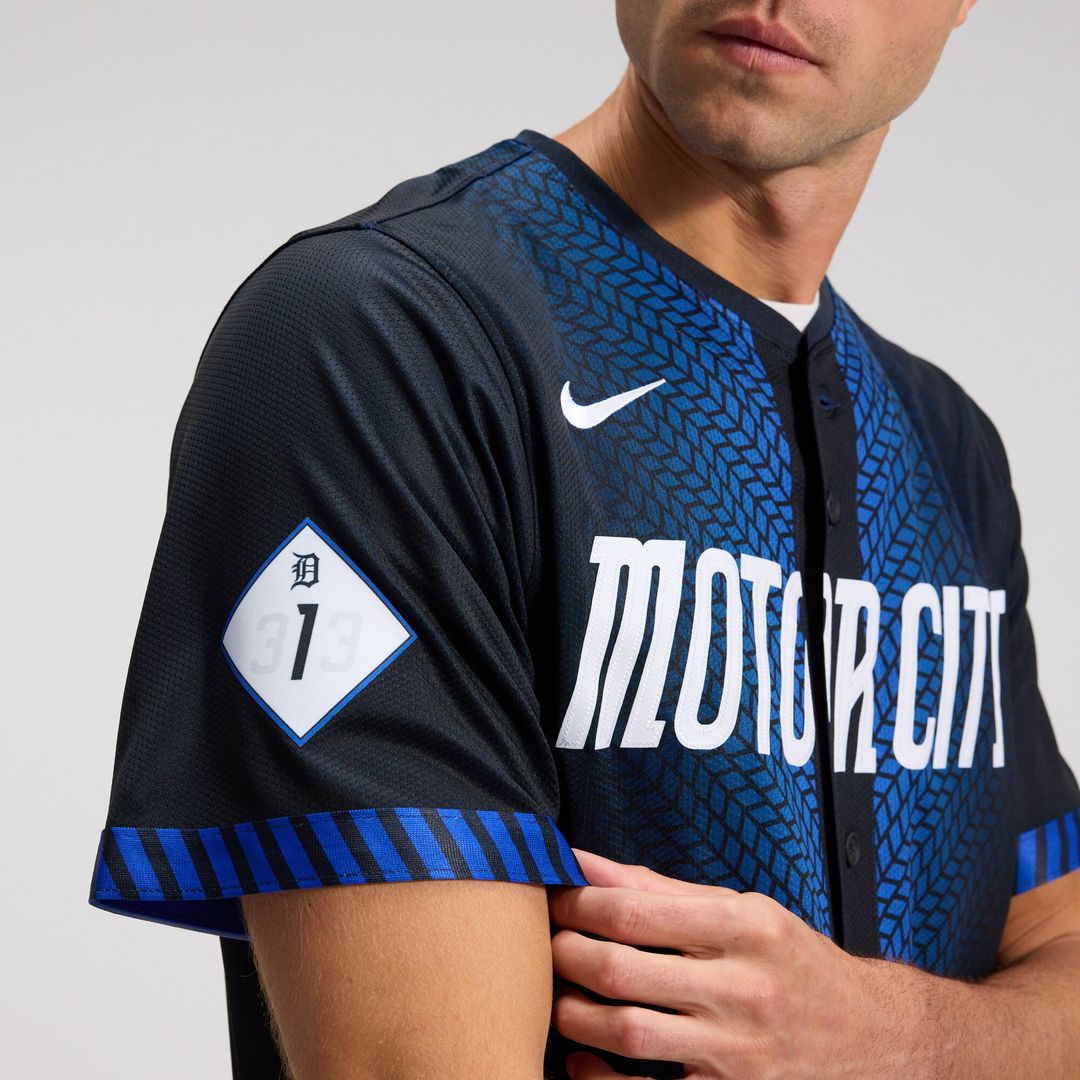 Detroit Tigers Nike City Connect Limited Jersey - Blue